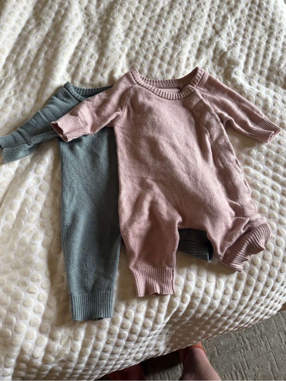 Soft Knit Pink Baby One-Piece Romper